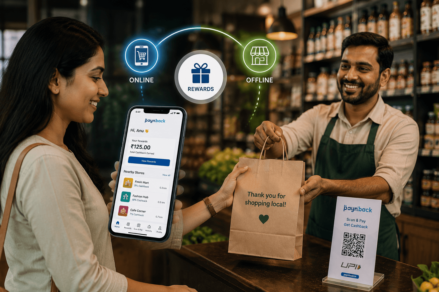 Bridging Online Convenience with Offline Trust: The PayNback Edge